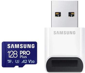 Card memorie Samsung microSD PRO Plus MB-MD128SB / WW 128GB + reader MB-MD128SB / WW timbru verde 0.03 lei 