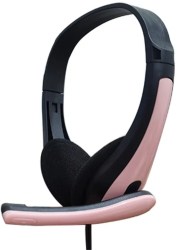 Casti gaming pentru notebooks telefoane tablete PS4 Xbox One microfon cu anulare a zgomotului jack 3 5 mm Roz 