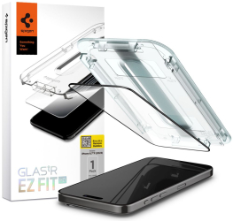 Folie iPhone 15 Pro Max Spigen Glas.tR EZ Fit negru