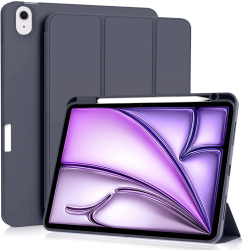 Husa iPad Air 11 2024 Techsuit Flex Trifold Pen bleumarin