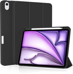 Husa iPad Air 11 2024 Techsuit Flex Trifold Pen negru