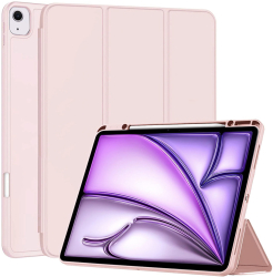 Husa iPad Air 13 2024 Techsuit Flex Trifold Pen roz