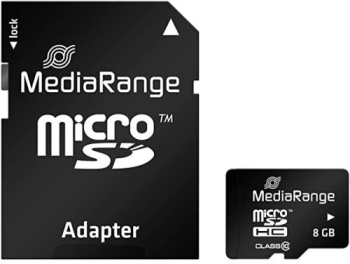 MediaRange Micro SDHC 8GB Class 10 with SD adapter MR957 timbru verde 0.03 lei 