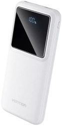 POWER BANK Vention 10000mAh / 37Wh 22.5W 2 x USB 1 x USB Type-C 1 x Micro USB digital display pt. status baterie max. 3A alb FHKW0 