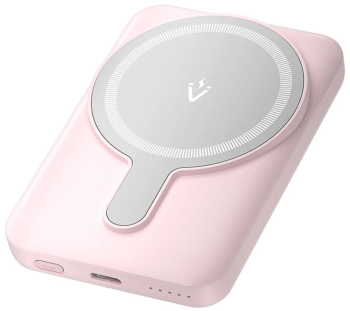 POWER BANK Vention 5.000 mAh 20W magnetic wireless 1 x USB-C 166g roz FHSP0 timbru verde 0.98 lei - 6922794785472 