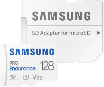 SAMSUNG PRO Endurance microSD Class10 128GB incl adapter R100 / W40 up to 70080 hours MB-MJ128KA / EU timbru verde 0.03 lei 