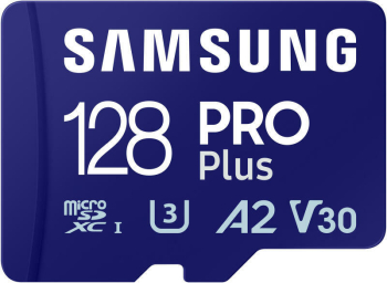 SAMSUNG PRO Plus 128GB microSD UHS-I U3 Full HD 4K UHD 180MB / s Read 130MB / s Write Memory Card Incl. SD-Adapter 2023 MB-MD128SA / EU tim 