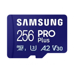 SAMSUNG PRO Plus microSD 256GB Up to 180MB / s Read and 130MB / s Write speed with Class 10 4K UHD incl. Card reader 2023 MB-MD256SB / WW t 