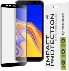 Folie sticla Samsung Galaxy J4 Plus Techsuit 111D Full Glue Full Cover negru