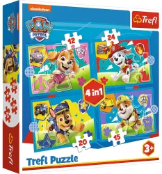 Puzzle trefl 4in1 patrula catelusilor echipa