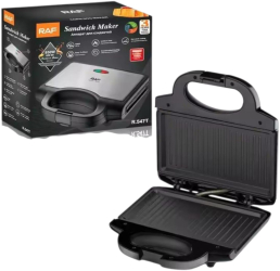 Sandwich Maker and Grill Raf R547T 2 in 1 850W Placi Antiaderente Design Compact Negru 