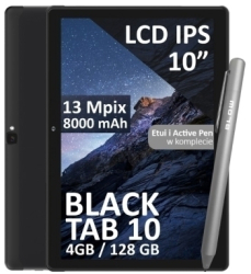 Tableta 10" Blow BlackTab10 4G LTE 128GB 4GB RAM MediaTek MT8788 Octa Core Wi-Fi BT Black