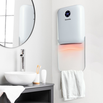 Incalzitor de perete cu suport pentru prosoape - 800/2000W - 240V - alb 