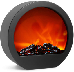 Semineu cu efect de flacara LED - baterie / retea - 35 x 12 x 38 cm 