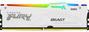 Memorie Kingston Fury Beast RGB White Intel XMP 3.0/AMD EXPO, 32GB, DDR5-6000MHz, CL36 memorii