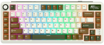 Tastatura Gaming Royal Kludge RK-L75 Cream switch iluminare RGB Wired Wireless 2.4Ghz Bluetooth (Multicolor) — imaginea 3