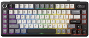 Tastatura Gaming Royal Kludge RK-L75 Cream switch iluminare RGB Wired Wireless 2.4Ghz Bluetooth (Multicolor) — imaginea 2