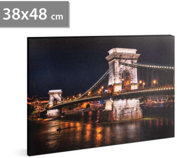 FAMILY POUND - Tablou cu LED - Podul cu lanturi - 2 x AA 38 x 48 cm 