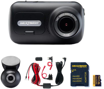 Pachet camera Auto DVR Full HD Nextbase 322GWcamera luneta Nextbase NBDVRS2RWC + kit alimentare + card 64GB