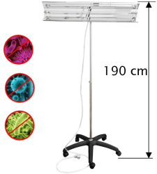 Lampa bactericida UVC 55W orientabila stativ mobil inaltime reglabila 100-190 cm sterilizare 