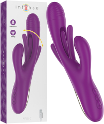 INTENSE - APOLO RECHARGEABLE MULTIFUNCTION VIBRATOR 7 VIBRATIONS WITH SWINGING MOTION PURPLE 