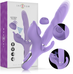 INTENSE - BILLIE MULTIFUNCTION RECHARGEABLE VIBRATOR SUCTION & PULSING PURPLE 