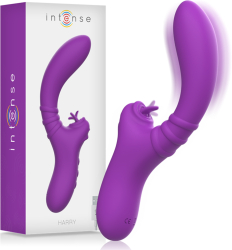 INTENSE - HARRY FLEXIBLE VIBRATOR WITH PURPLE TONGUE 