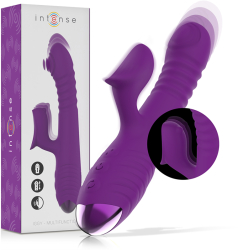 INTENSE - IGGY MULTIFUNCTION RECHARGEABLE VIBRATOR UP & DOWN WITH CLITORAL STIMULATOR PURPLE 
