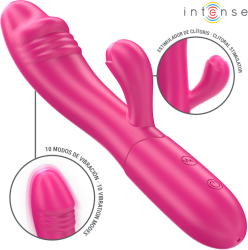 INTENSE - IVY FLEXIBLE VIBRATOR 10 VIBRATIONS WITH STIMULATING TONGUE PINK 