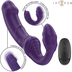 INTENSE - JILL DOUBLE VIBRATOR 20 CM PURPLE REMOTE CONTROL 
