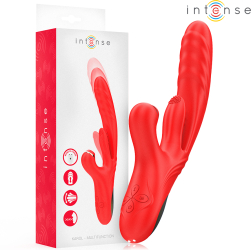 INTENSE - KAROL MULTIFUNCTION VIBRATOR THRUST & STIMULATION & STIMULATING WAVES RED 