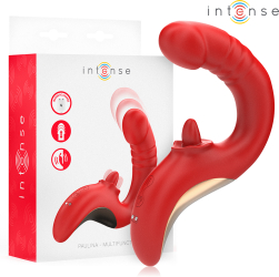 INTENSE - PAULINA VIBRATOR AND STIMULATOR IN U SHAPE RED