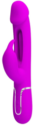 PRETTY LOVE - KAMPAS RABBIT 3 IN 1 MULTIFUNCTION VIBRATOR WITH TONGUE FUCHSIA 
