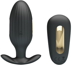 PRETTY LOVE - KELLY PLUG ANAL RECHARGEABLE VIBRATOR BLACK 