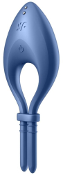 SATISFYER - BULLSEYE RING VIBRATOR APP BLUE 