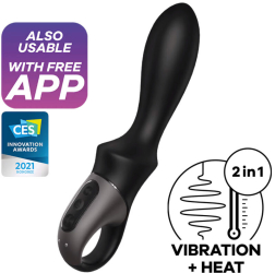 SATISFYER - HEAT CLIMAX+ ANAL VIBRATOR APP BLACK 