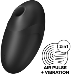 SATISFYER - VULVA LOVER 3 AIR PULSE STIMULATOR & VIBRATOR BLACK 
