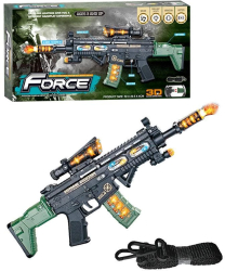 Pistol mitraliera 3D Force de jucărie cu sunete vibrații și lumini cadoul perfect pentru copii