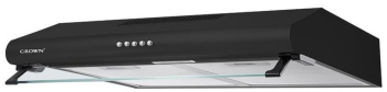 Hota Crown HC 602 BK 3 trepte putere Iluminare LED 500 m&sup3 /h 60 cm Clasa D Neagră