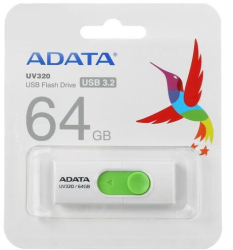 Memorie externa Flash Drive ADATA AUV320-64G-RWHGN 64GB USB 3.2 gen 1 alb 