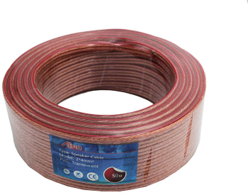 Cablu difuzor Profesional CCA transparent 2x4mm Rola 50m - imagine 1