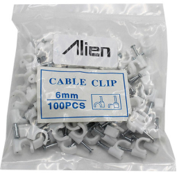 Set cleme cui 6mm pentru cablu UTP 100buc cabluri retea