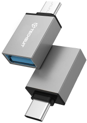 Pachet 2 buc. Adaptor OTG USB to Type-C 3A 5Gbps Techsuit DuoVoltX A13