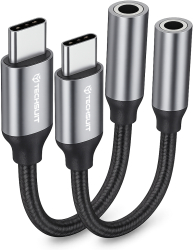Set adaptoare audio premium Type-C Techsuit FuseXound AC12 pachet - 2 buc.