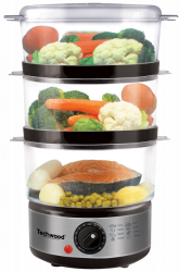 Aparat de gatit cu abur Techwood TCV-364 6L 3 cosuri inox 400W 