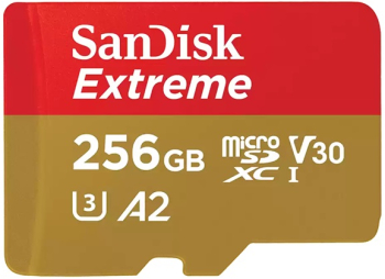 Card memorie microSDXC SanDisk by WD Extreme 256GB Class 10 UHS-I U3 V30 A2 + Adaptor SD 