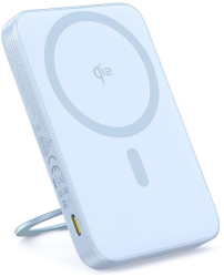 Baterie externa Baseus PicoGo 5000mAh incarcare rapida 20W suport rotativ albastru 