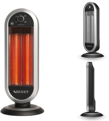 Incalzitor cu infrarosu Zenet ZET-515 cu element din carbon 1000W IP24 silentios si economic &ndash pentru incaperi pana la 20 m&sup2 