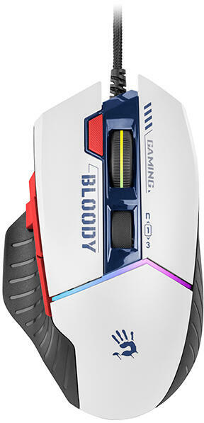 Mouse optic cu fir pentru gaming A4Tech W95Ultra Sports Navy 6 butoane 12000dpi negru-alb 