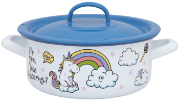 Cratiță 0.75l cu capac Dino Metalac email/12cm/0.75l
